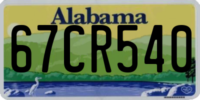 AL license plate 67CR540
