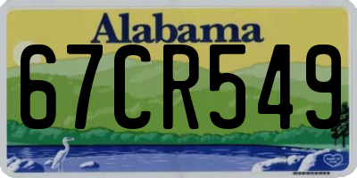 AL license plate 67CR549