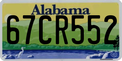 AL license plate 67CR552