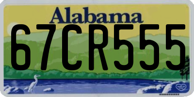 AL license plate 67CR555