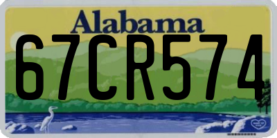 AL license plate 67CR574