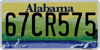 AL license plate 67CR575