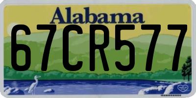 AL license plate 67CR577