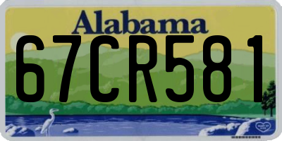 AL license plate 67CR581