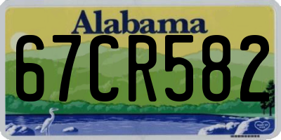 AL license plate 67CR582