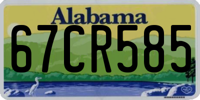 AL license plate 67CR585