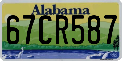AL license plate 67CR587