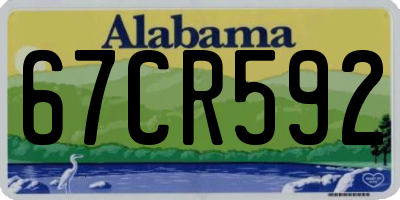 AL license plate 67CR592