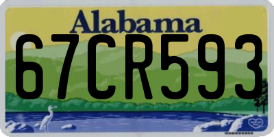AL license plate 67CR593