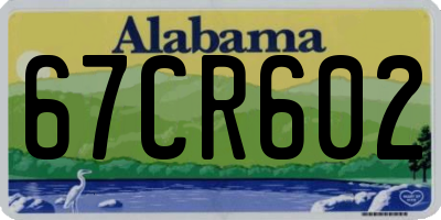AL license plate 67CR602