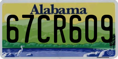 AL license plate 67CR609