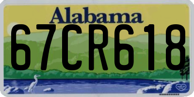 AL license plate 67CR618