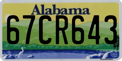 AL license plate 67CR643