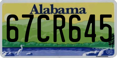 AL license plate 67CR645