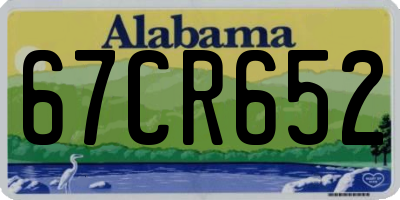 AL license plate 67CR652