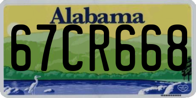 AL license plate 67CR668