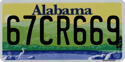 AL license plate 67CR669