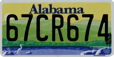 AL license plate 67CR674