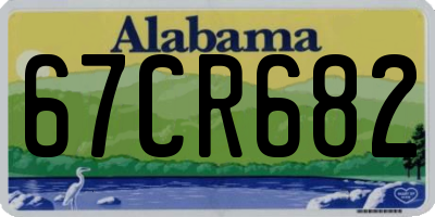 AL license plate 67CR682