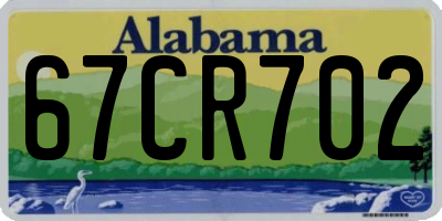 AL license plate 67CR702