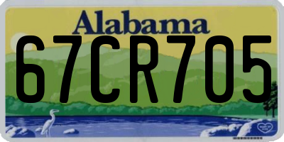 AL license plate 67CR705