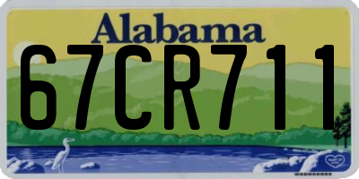 AL license plate 67CR711