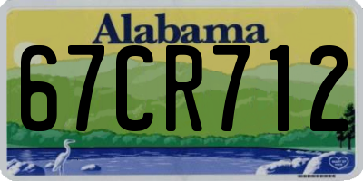 AL license plate 67CR712