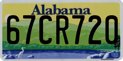 AL license plate 67CR720
