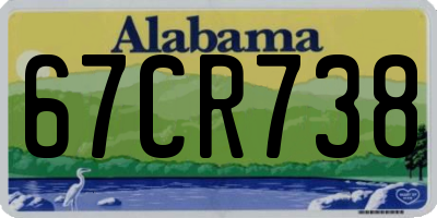 AL license plate 67CR738