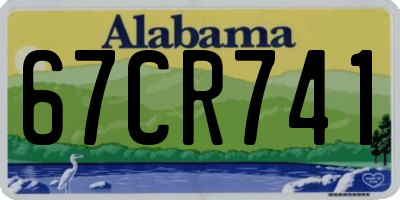 AL license plate 67CR741