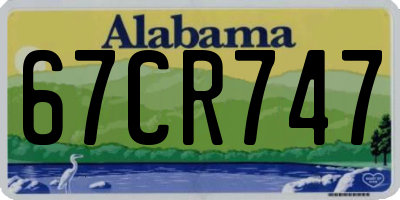 AL license plate 67CR747