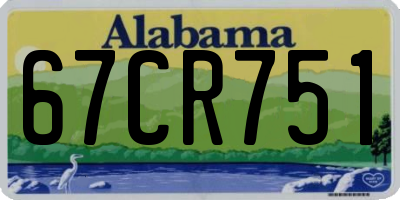 AL license plate 67CR751