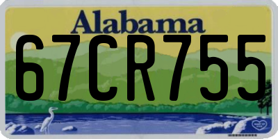 AL license plate 67CR755