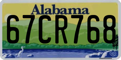AL license plate 67CR768