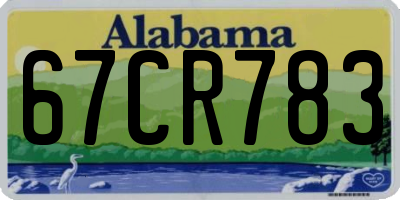 AL license plate 67CR783