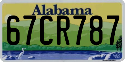 AL license plate 67CR787