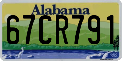 AL license plate 67CR791