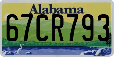AL license plate 67CR793