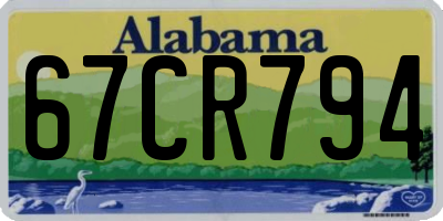 AL license plate 67CR794