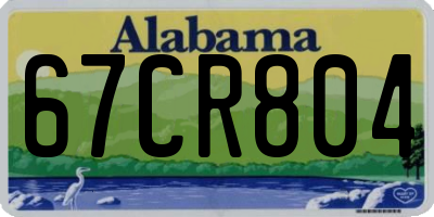 AL license plate 67CR804