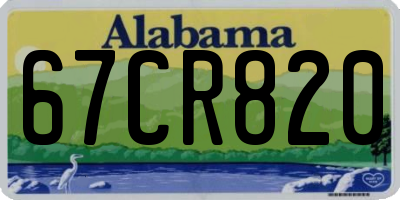 AL license plate 67CR820