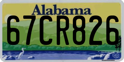 AL license plate 67CR826