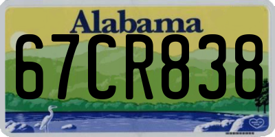 AL license plate 67CR838