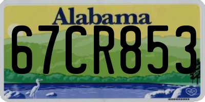 AL license plate 67CR853