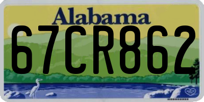 AL license plate 67CR862