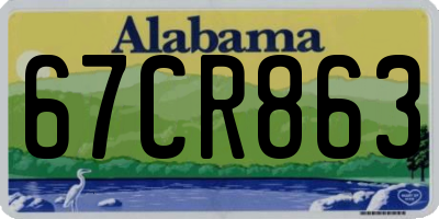 AL license plate 67CR863