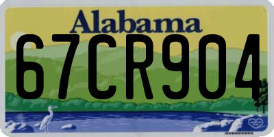 AL license plate 67CR904