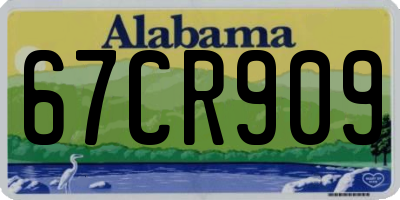 AL license plate 67CR909