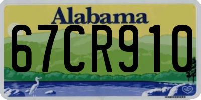 AL license plate 67CR910