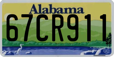 AL license plate 67CR911